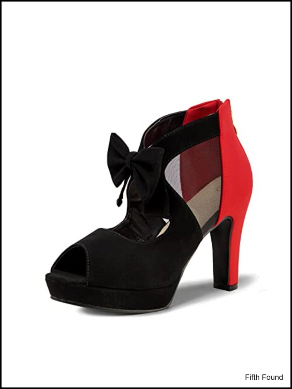 Open Toe Platform Heeled Sandals Strappy Bow Block Heel